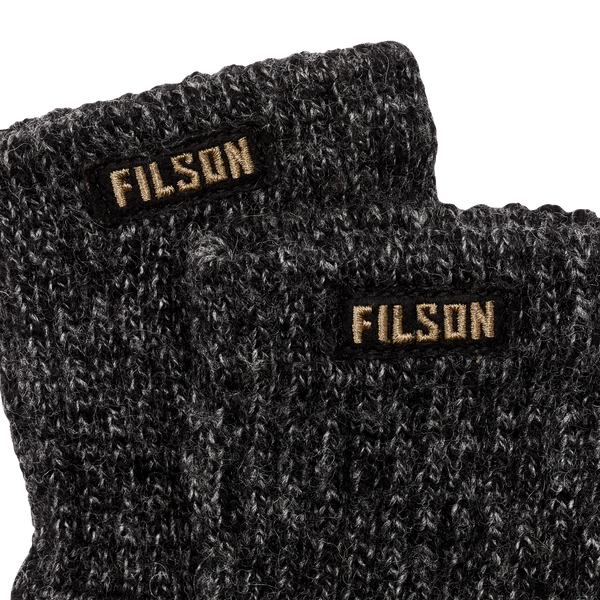 Filson Full Finger Knit Gloves Charcoal