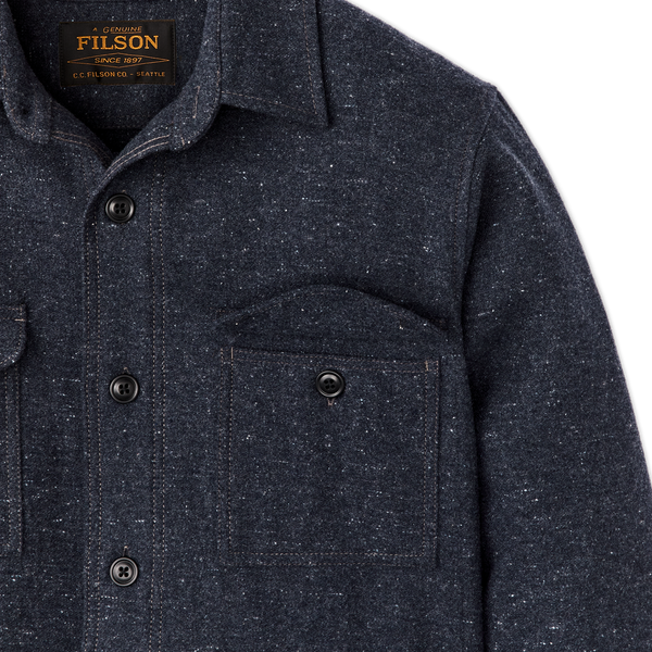 Filson Heathered Wool Jac-shirt Blue Heather