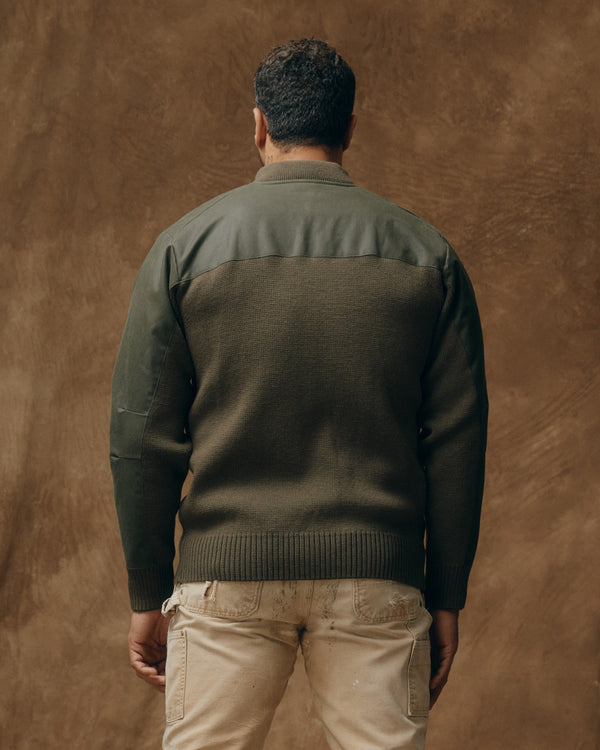 Filson Henley Guide Sweater Peat Green