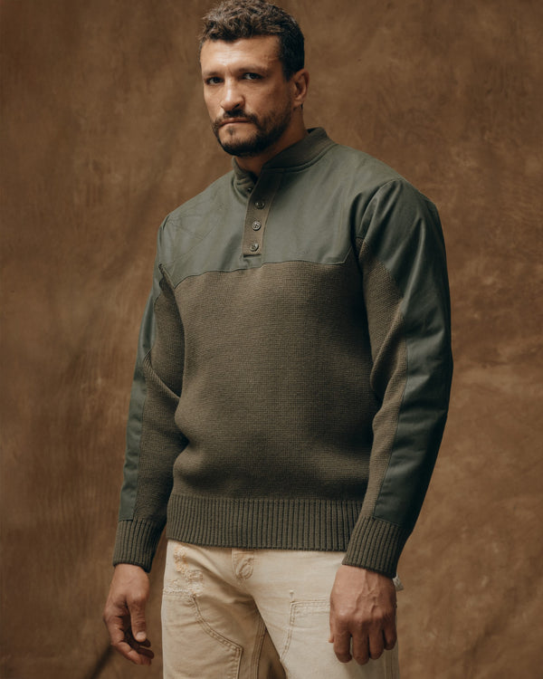 filson Henley Guide Sweater Peat Green