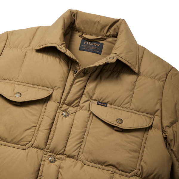 Filson Lightweight Down Jac-shirt Dark Tan