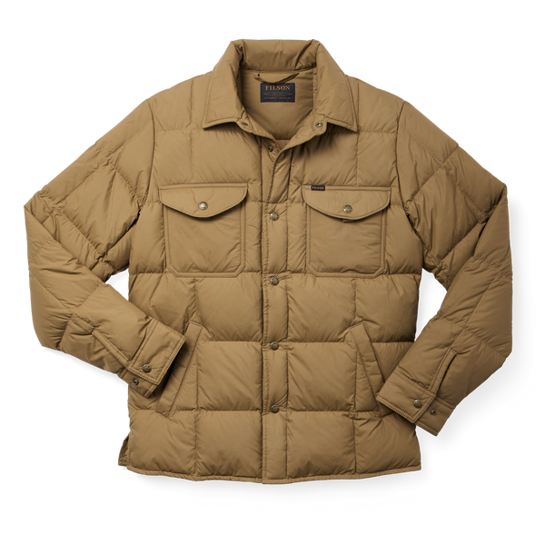 filson Lightweight Down Jac-shirt Dark Tan
