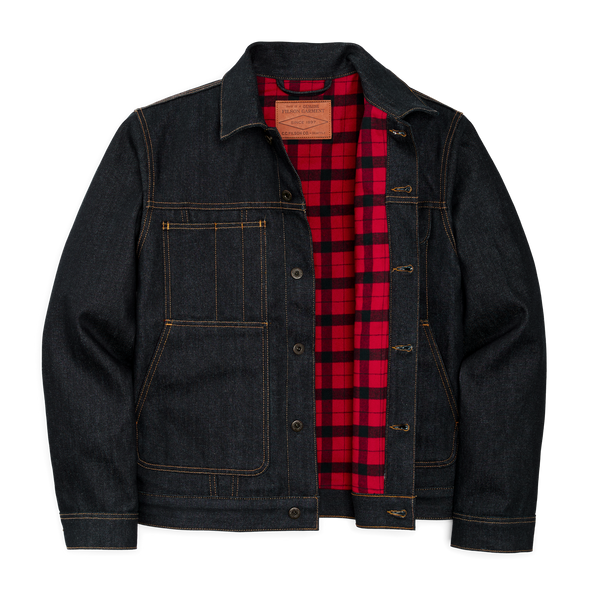 Filson Lined Denim Short Cruiser Jacket Raw Indigo