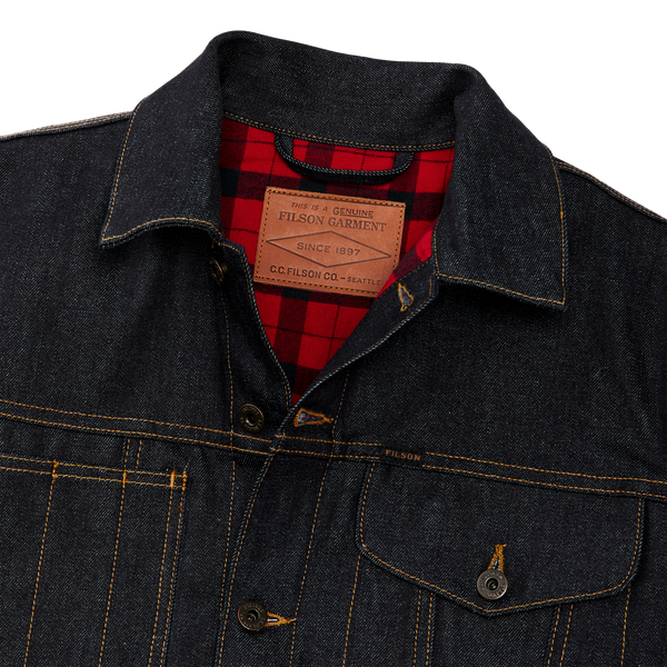 Filson Lined Denim Short Cruiser Jacket Raw Indigo