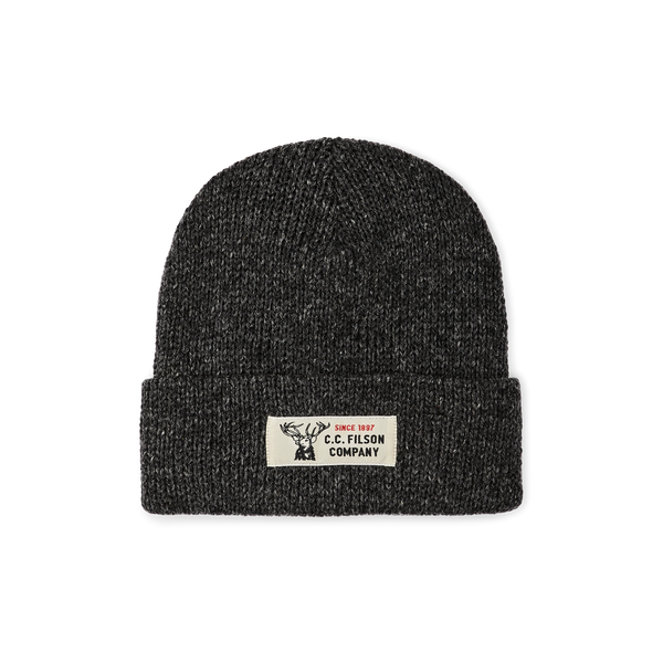 Filson Lined Ragg Wool Beanie Charcoal Black