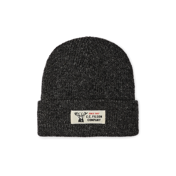 filson Lined Ragg Wool Beanie Charcoal Black