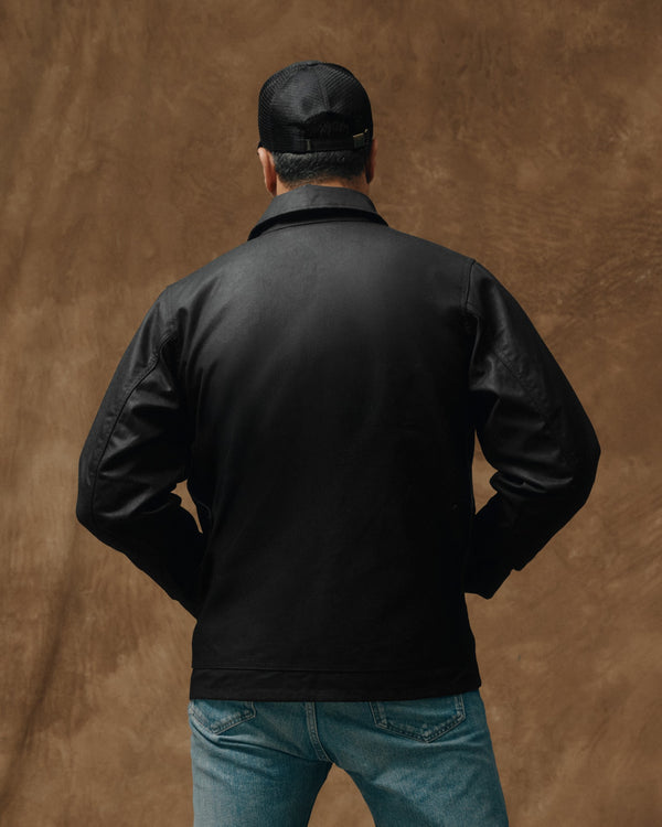 Filson Lined Tin Cloth Cruiser Jacket Black