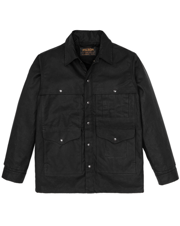 Filson Lined Tin Cloth Cruiser Jacket Black