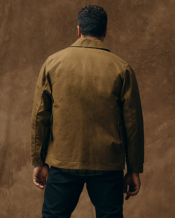 Filson Lined Tin Cloth Cruiser Jacket Dark Tan