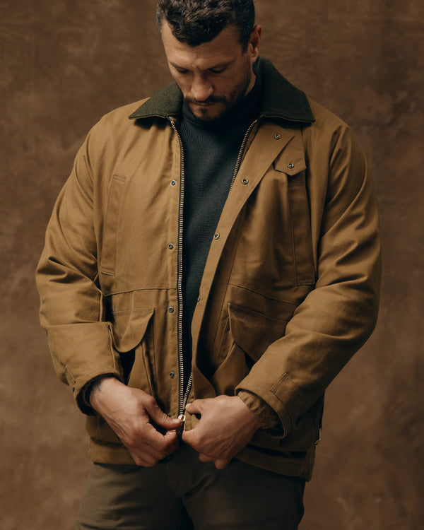 Filson Lined Tin Cloth Field Jacket Dark Tan