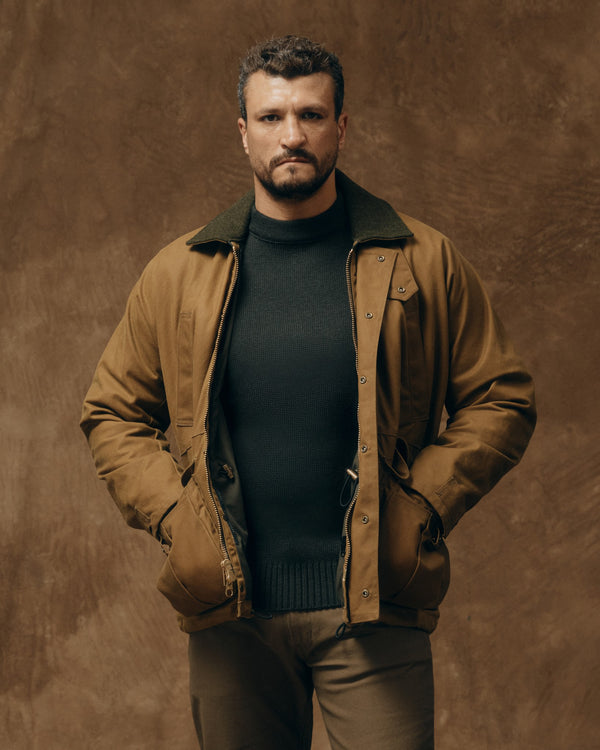 filson Lined Tin Cloth Field Jacket Dark Tan