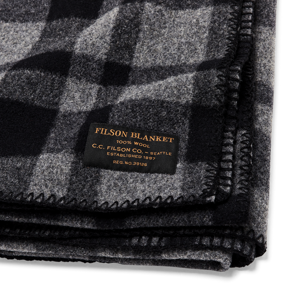 Filson Mackinaw Wool Blanket Charcoal Black