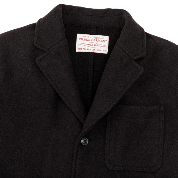 Filson Mackinaw Wool Blazer Brown Black Twill