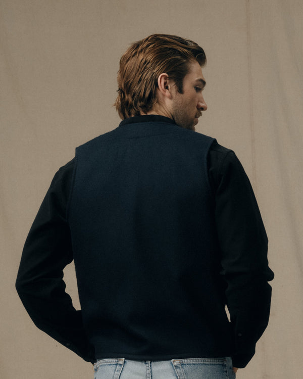 Filson Mackinaw Wool Vest Dark Navy