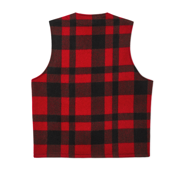 Filson Mackinaw Wool Vest Red/black Plaid