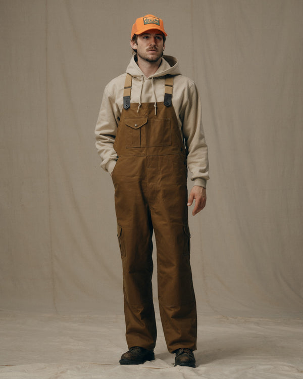 filson Oil Finish Double Tin Cloth Bibs Dark Tan