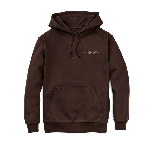 Filson Prospector Embroidered Hoodie Brown Diamond