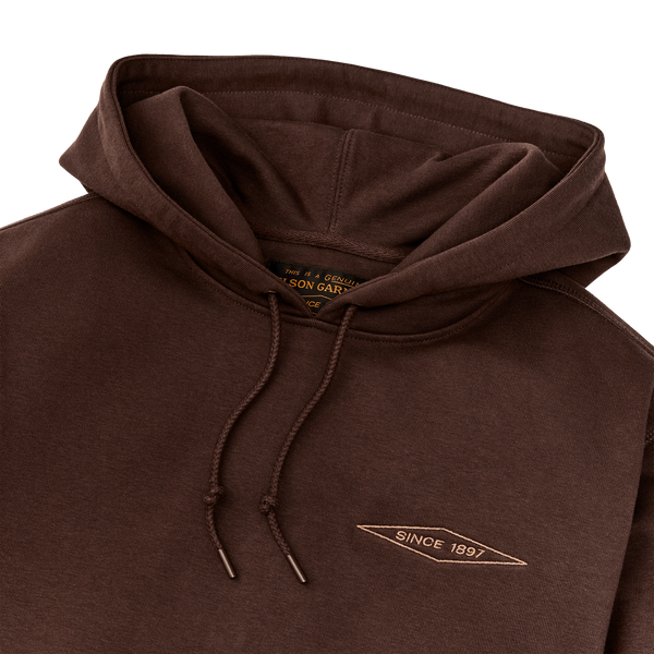 Filson Prospector Embroidered Hoodie Brown Diamond