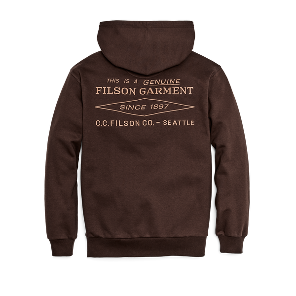 filson Prospector Embroidered Hoodie Brown Diamond