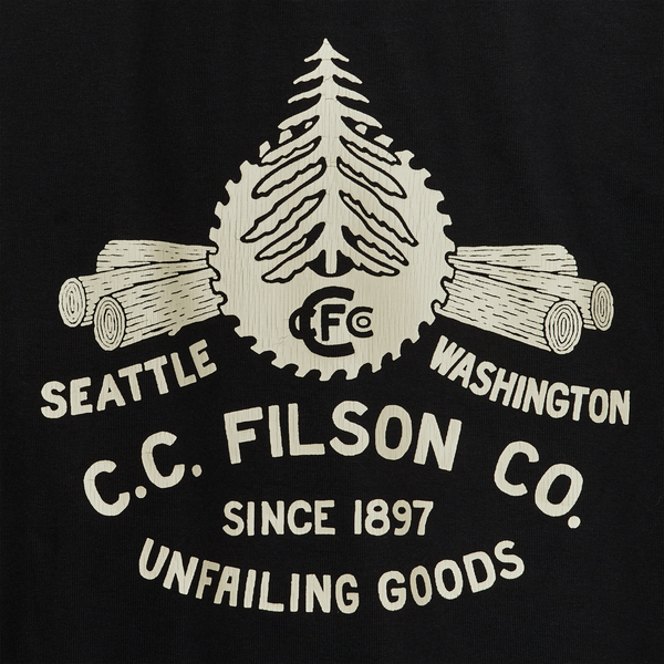 Filson Prospector Graphic Hoodie Black / Log Mill