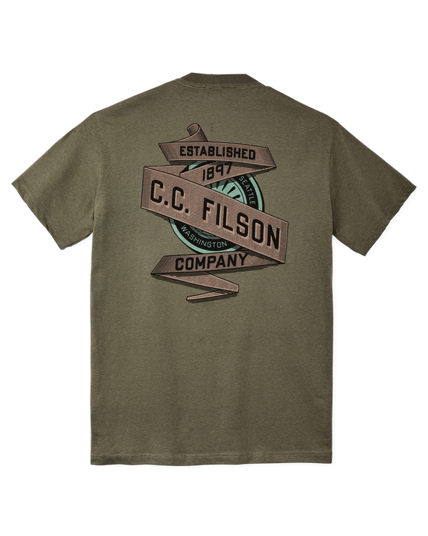 Filson Ranger Graphic T-Shirt Service Green / Banner