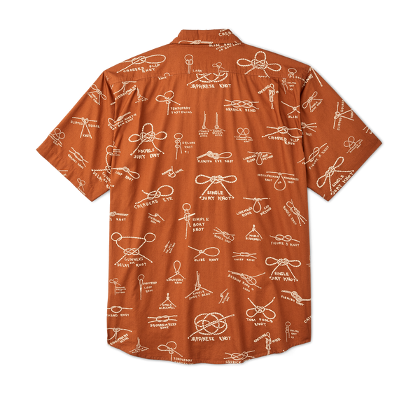 Filson Filson's Washed Short Sleeve Feather Cloth Shirt Bourbon / Knots