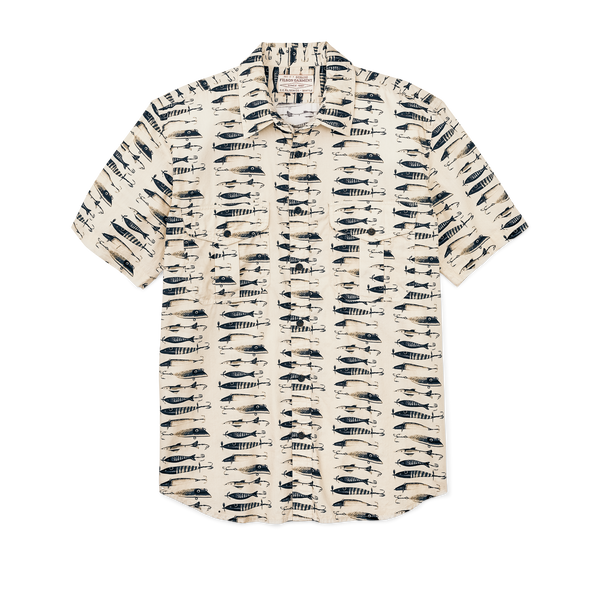 filson Filson's Washed Short Sleeve Feather Cloth Shirt Natural / Lures