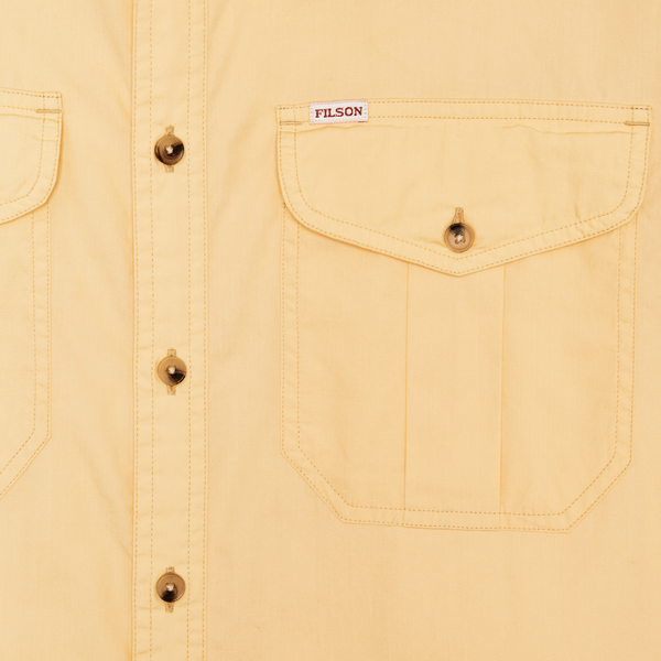 Filson Filson's Washed Short Sleeve Feather Cloth Shirt Straw
