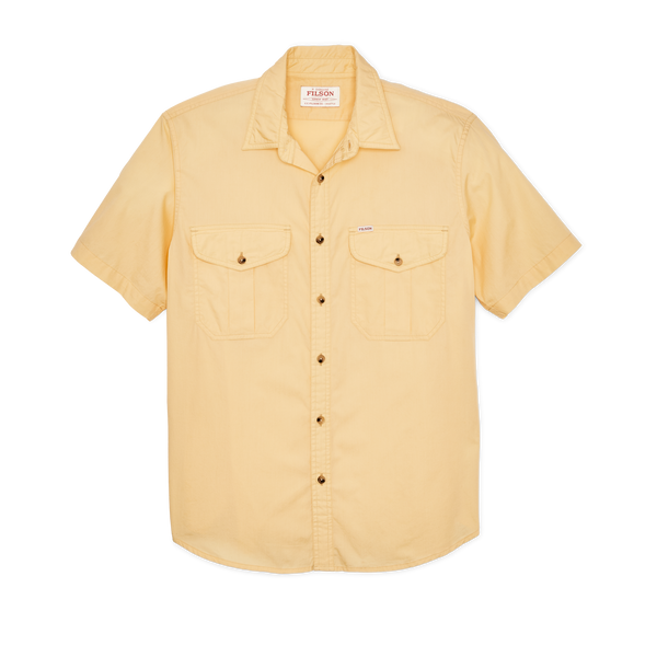 filson Filson's Washed Short Sleeve Feather Cloth Shirt Straw