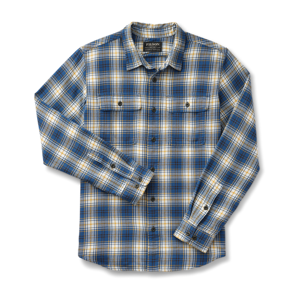 Filson Scout Shirt Blue/gold/white Plaid