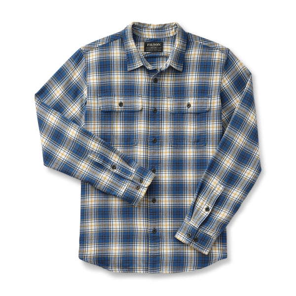 filson Scout Shirt Blue/gold/white Plaid