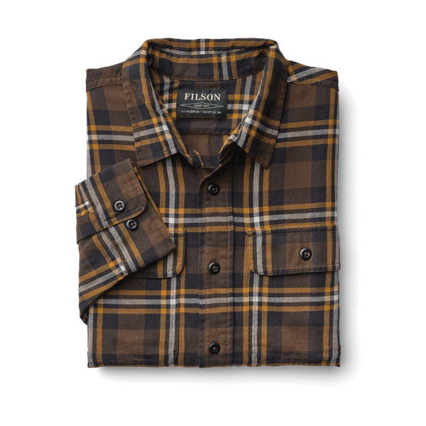 Filson Scout Shirt Brown/black/gold Plaid