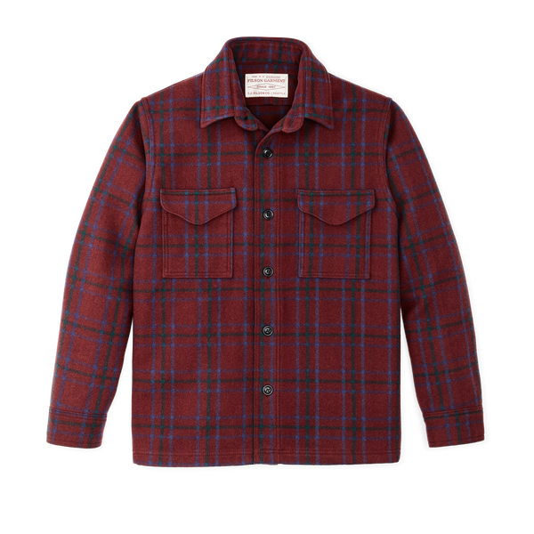 filson Seattle Wool Jac-shirt Deep Red Blue Green