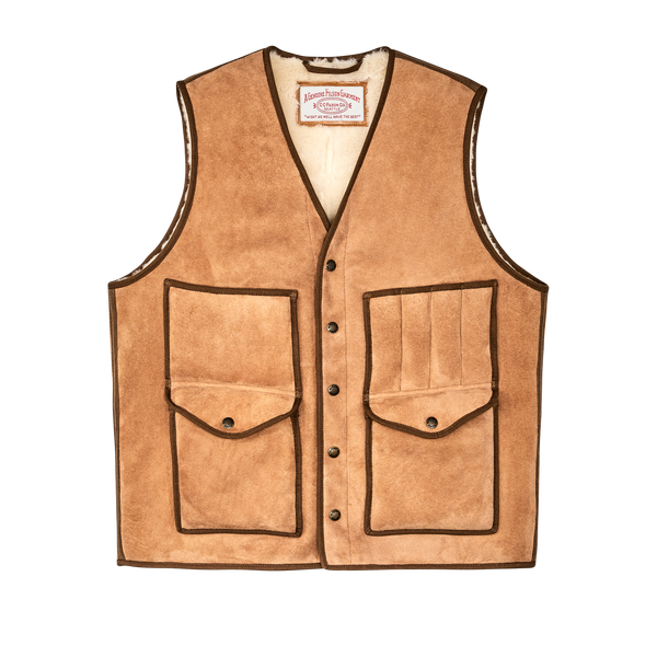 filson Shearling Cruiser Vest Almond Beige