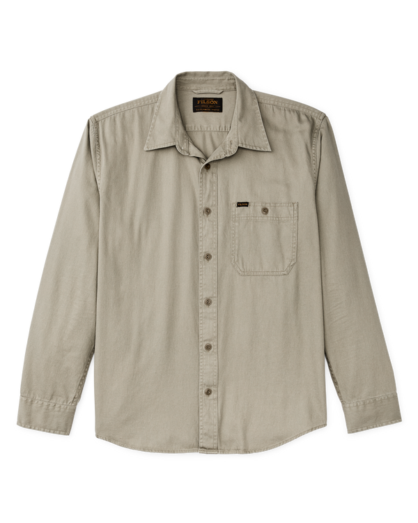 filson Shipwright Fine Twill Shirt Gray Khaki