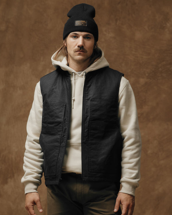 Filson Tin Cloth Insulated Work Vest Black