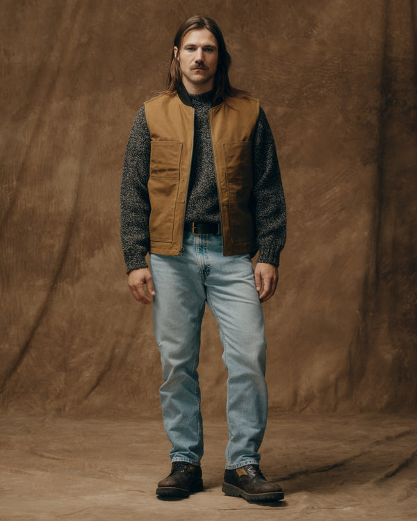 Filson Tin Cloth Insulated Work Vest Dark Tan