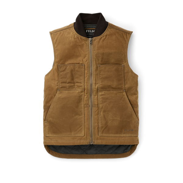 Filson Tin Cloth Insulated Work Vest Dark Tan