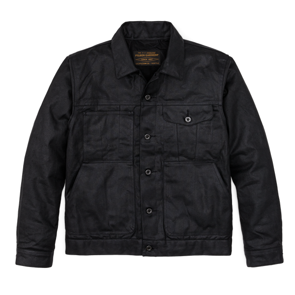 Filson Tin Cloth Short Lined Cruiser Jacket Black