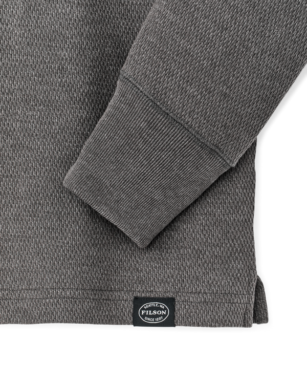 Filson Waffle Knit Henley Charcoal