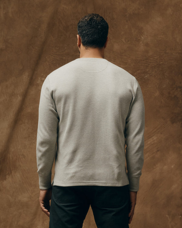 Filson Waffle Knit Henley Light Heather Gray