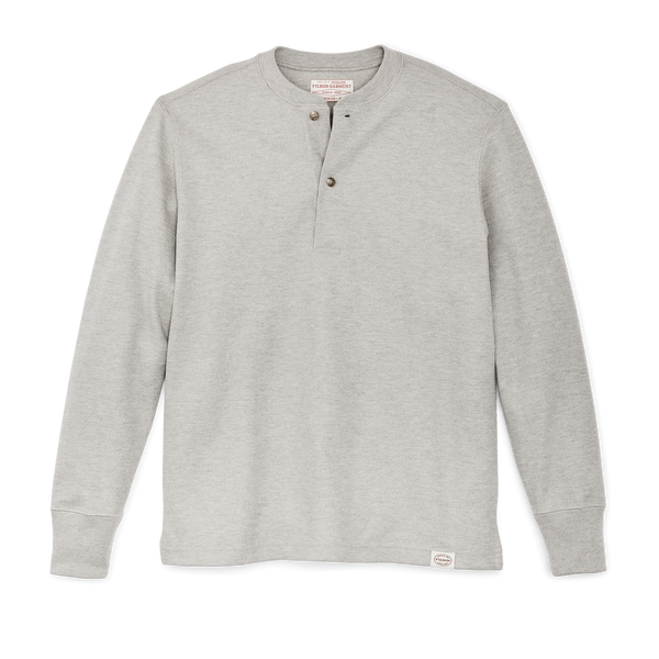 Filson Waffle Knit Henley Light Heather Gray