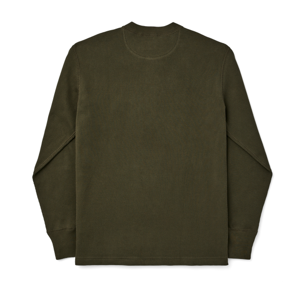 Filson Waffle Knit Henley Mossy Rock