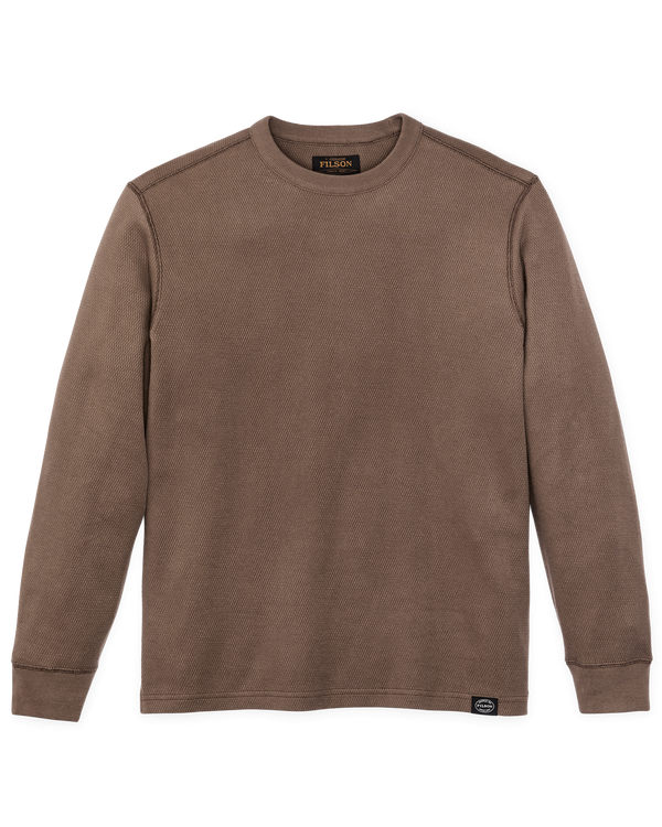 Filson Waffle Knit Thermal Crewneck Brown