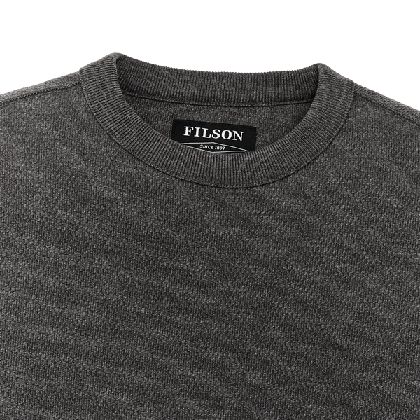 Filson Waffle Knit Thermal Crewneck Charcoal