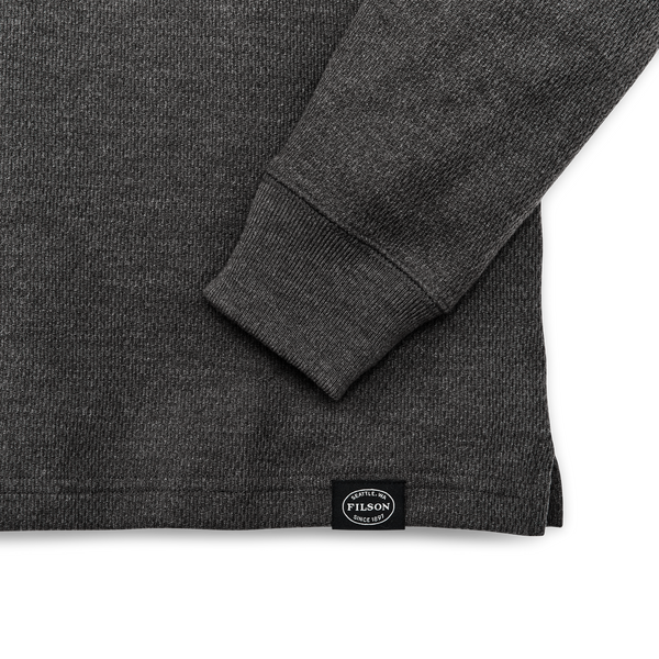 Filson Waffle Knit Thermal Crewneck Charcoal