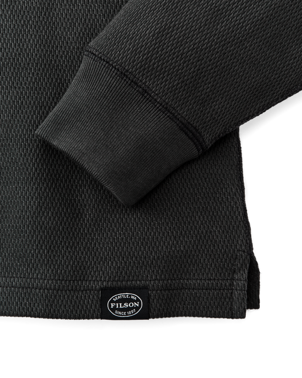 Filson Waffle Knit Thermal Crewneck Faded Black