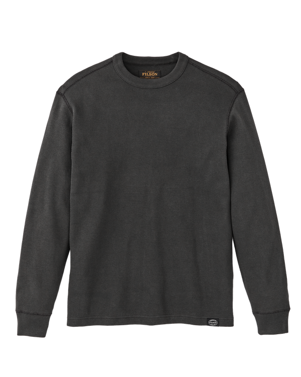 filson Waffle Knit Thermal Crewneck Faded Black