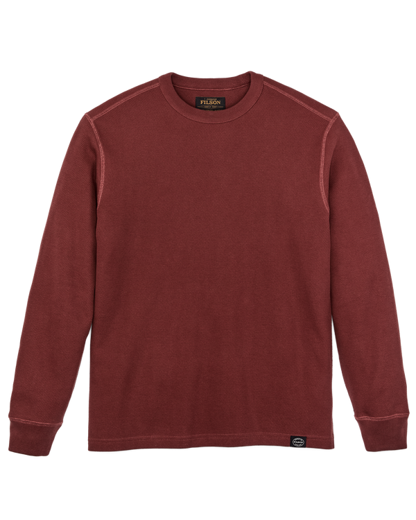 filson Waffle Knit Thermal Crewneck Fired Brick