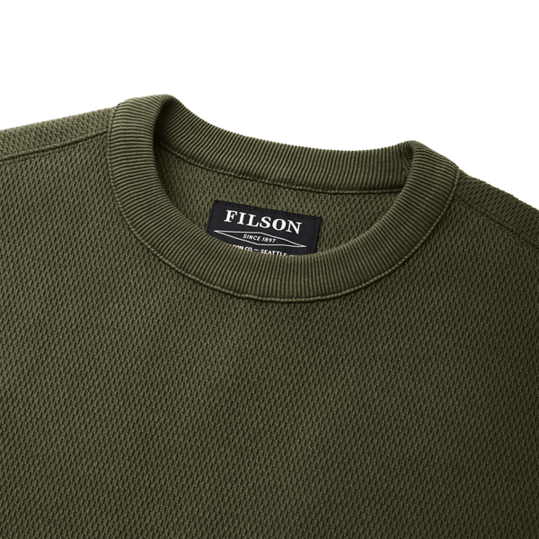 Filson Waffle Knit Thermal Crewneck Mossy Rock